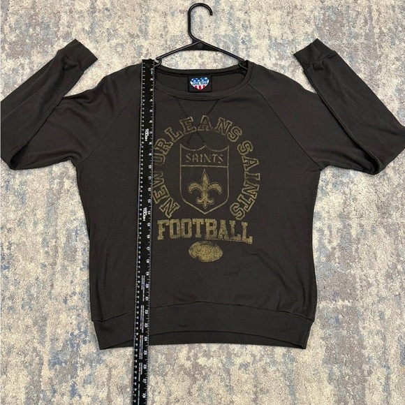 Women’s Junk Food Black New Orleans Saints  NFL Football Shirt Size M Made USA - Picture 4 of 7
